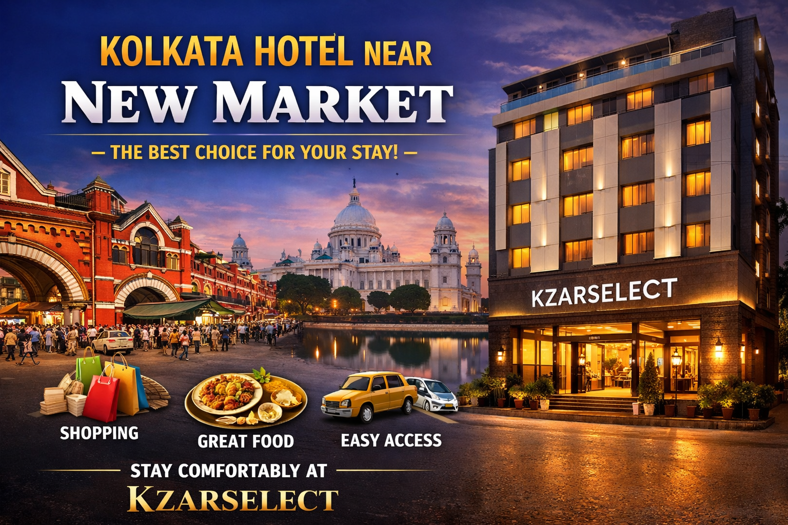 kolkata hotel near new market