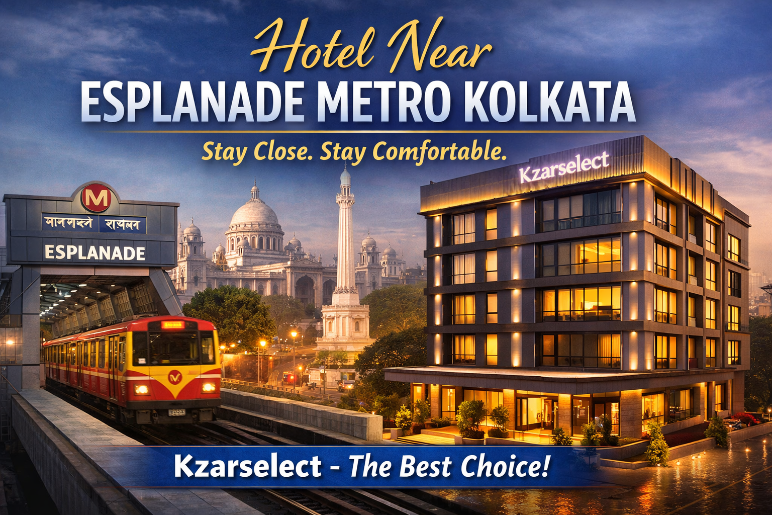 Hotel near Esplanade Metro Kolkata