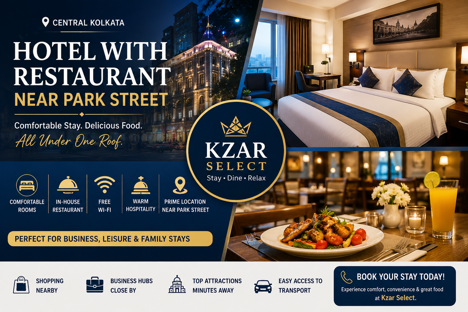 hotel with restaurant near Park Street