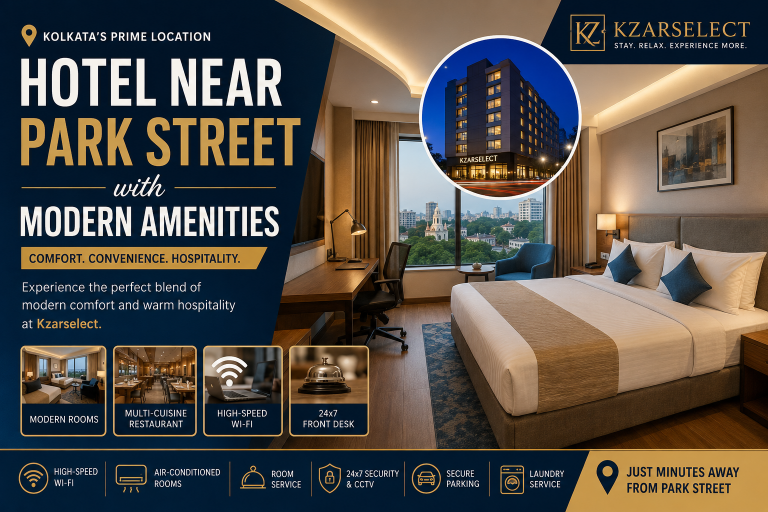 hotel near Park Street with modern amenities